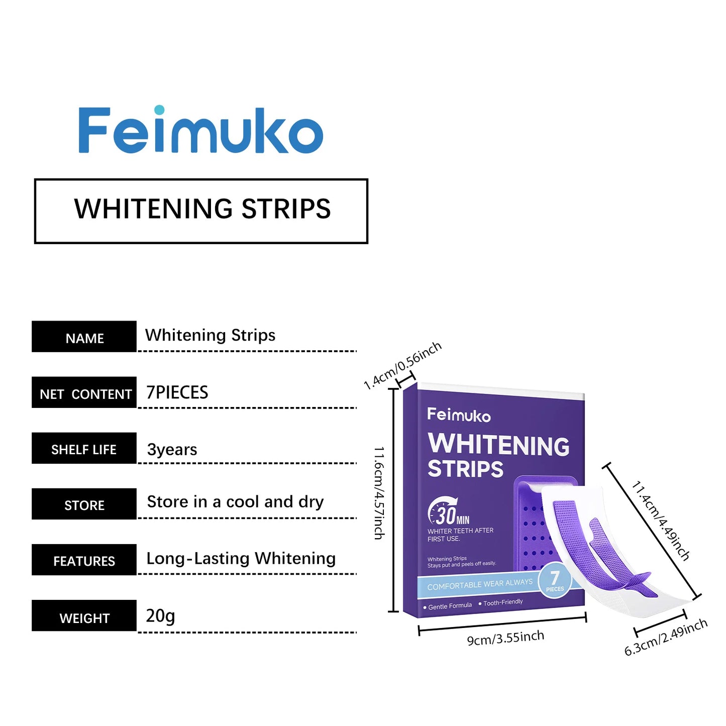 💜 Purple Whitening Strips – Instant White Effect