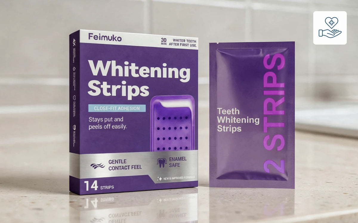 💜 Purple Whitening Strips – Instant White Effect