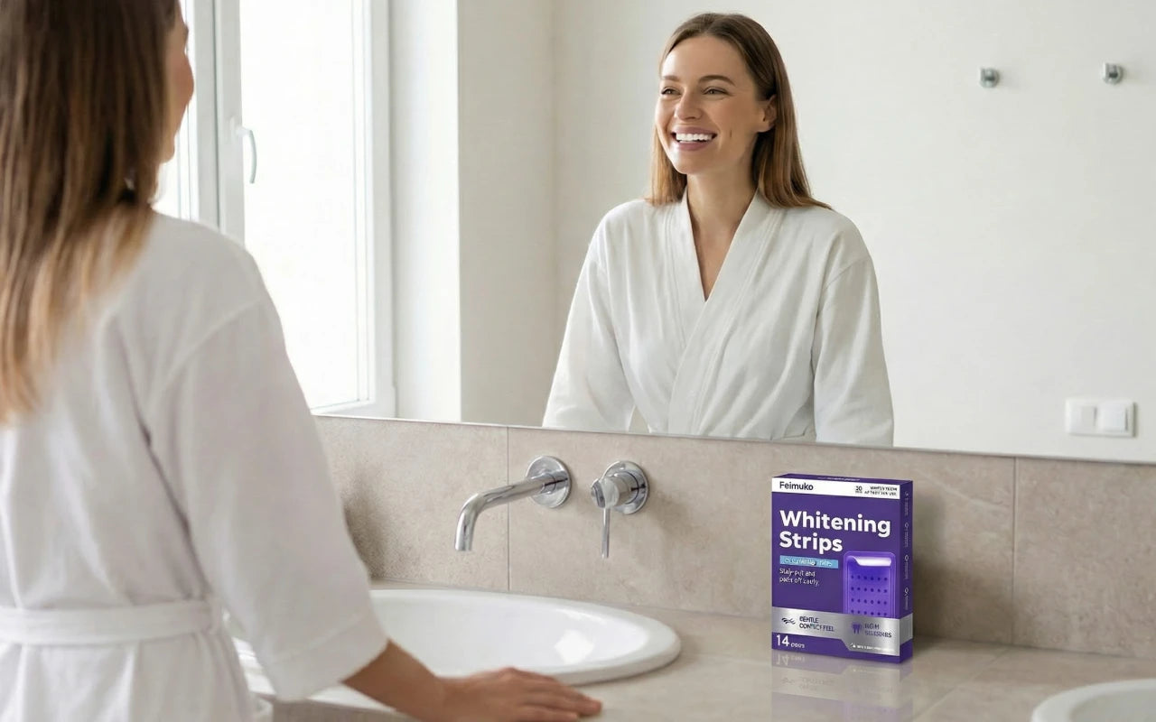 💜 Purple Whitening Strips – Instant White Effect